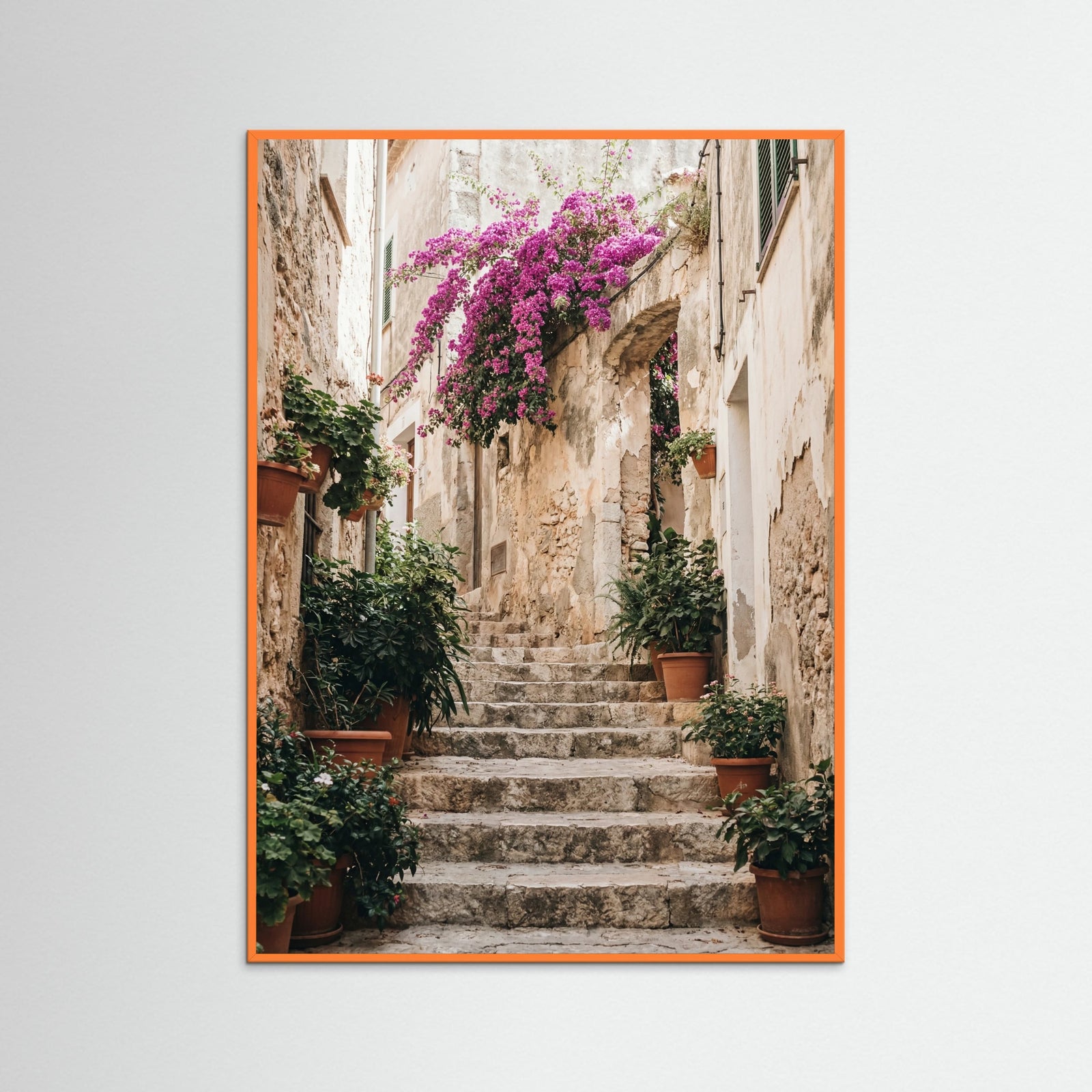 Orange Wood Rustic Green Entrance