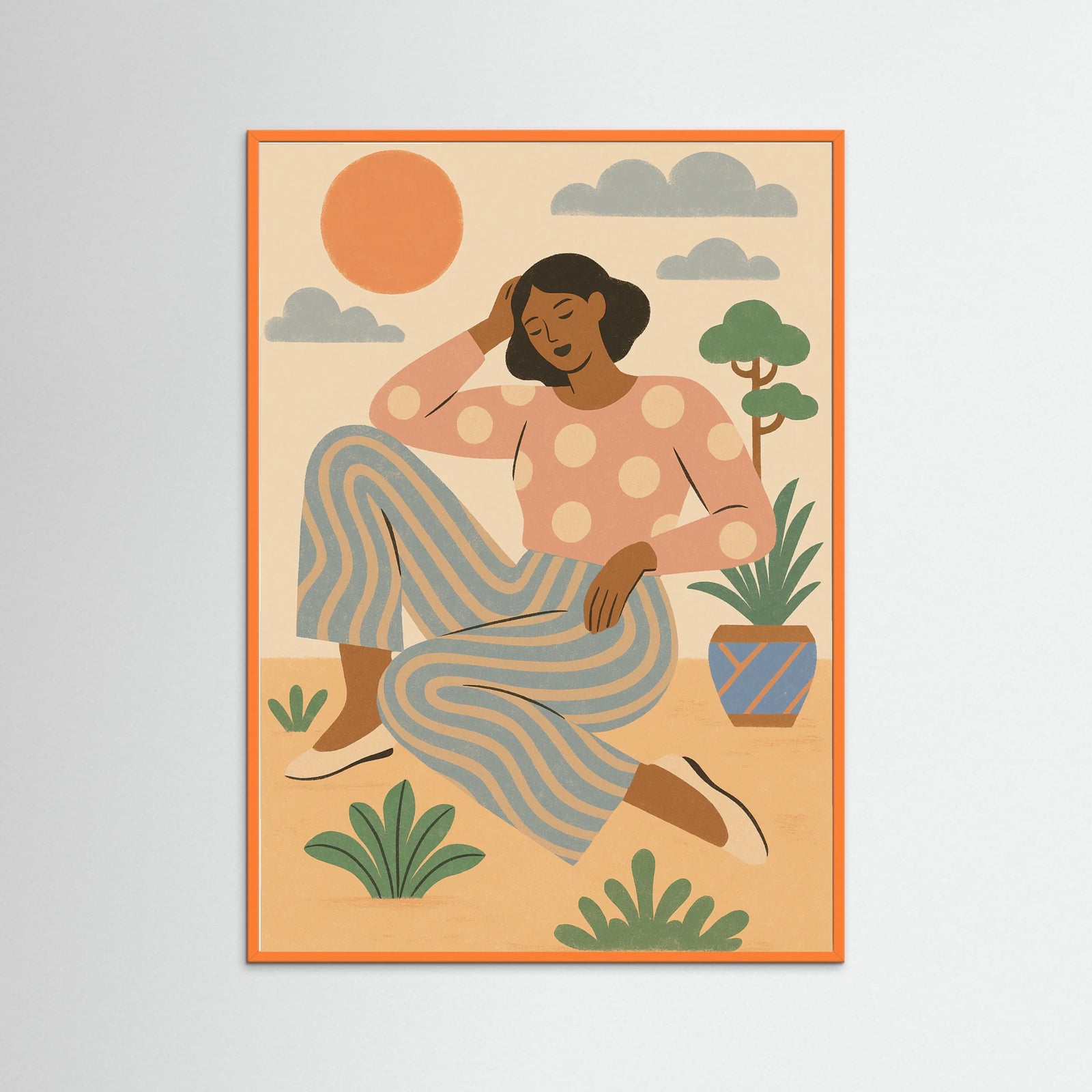 Orange Wood Rustic Serenity