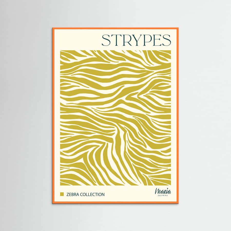 STRIPES. Zebra Collection Poster – plakat og kunsttryk
