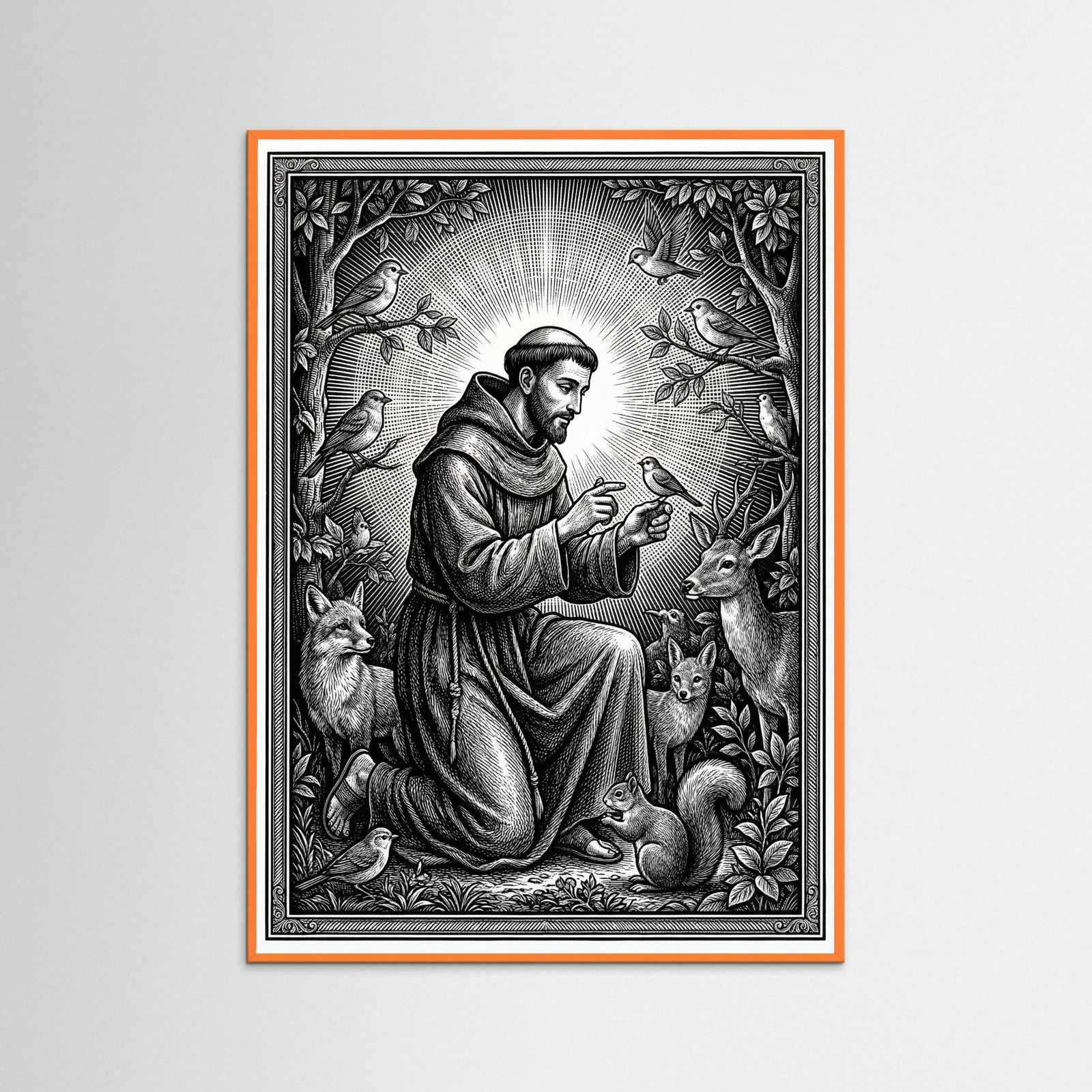 Orange Wood Sacred Guadalupe Vision