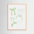 Plakat Sage Green Bows – plakat i druk artystyczny