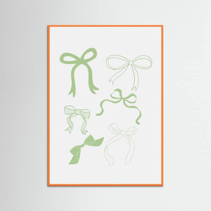 Plakat Sage Green Bows – plakat i druk artystyczny