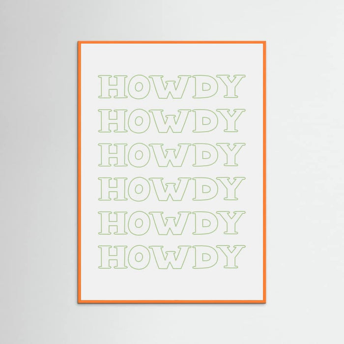 Plakat Sage Green Howdy – plakat i druk artystyczny