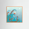 Sailing Boat and Sea Monster Poster – Poster und Kunstdruck