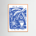 Orange Wood Salty Hair Poster