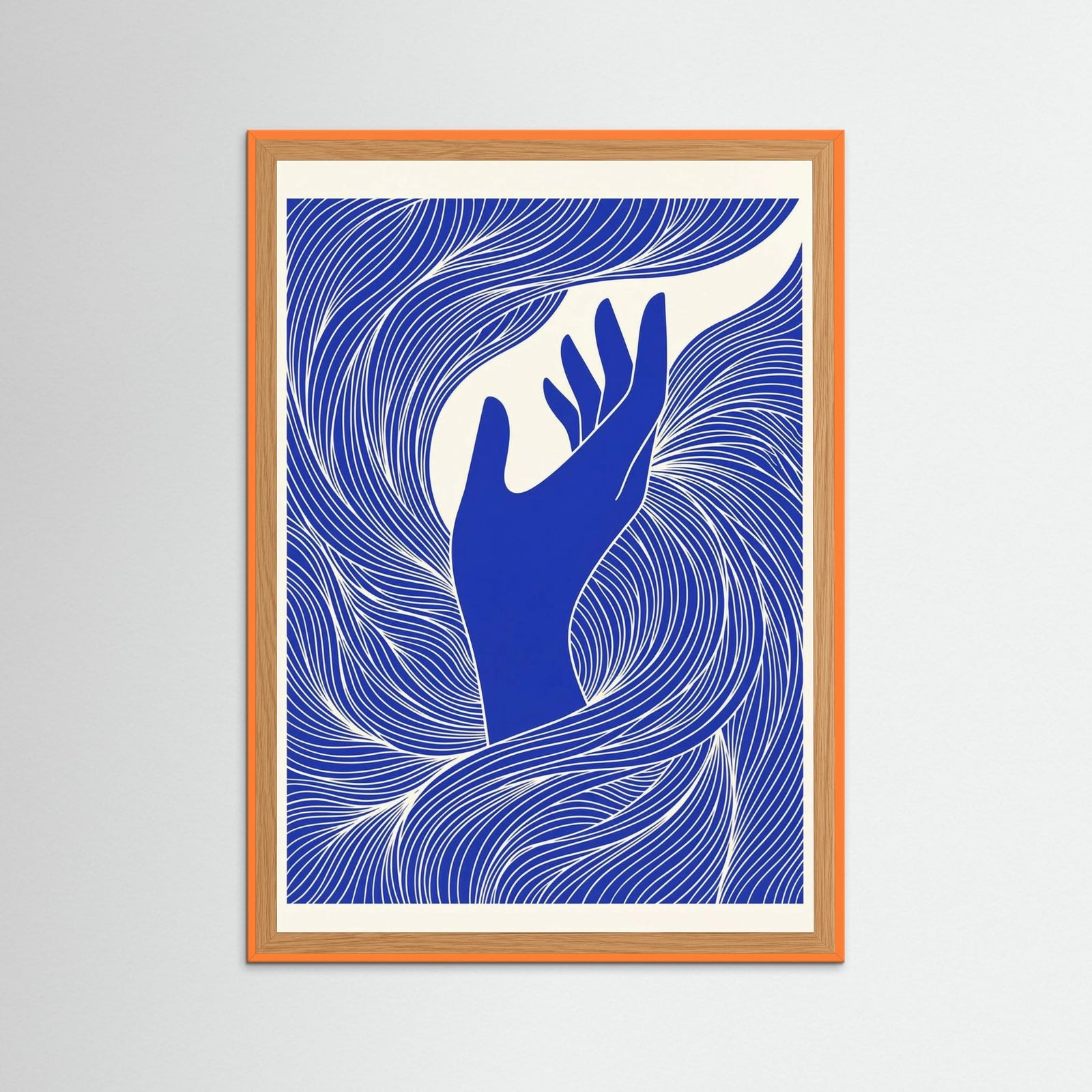 Orange Wood Sapphire Swirl