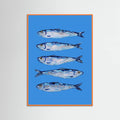 Poster Sardines on Blue – poster e stampa artistica