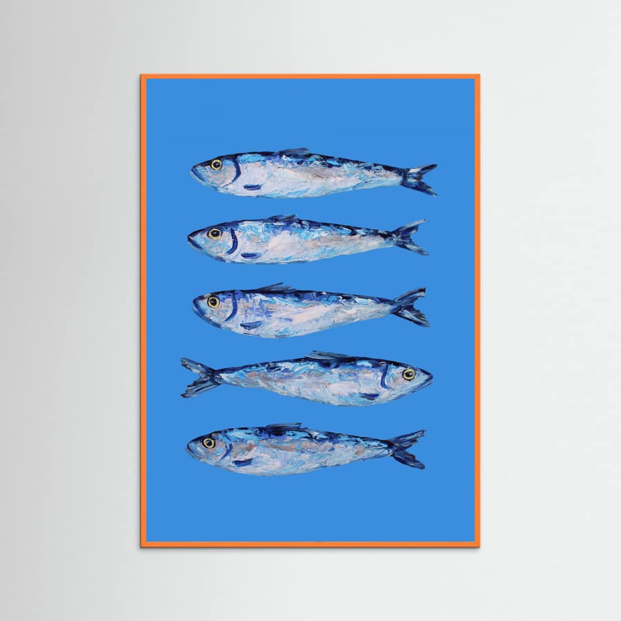 Poster Sardines on Blue – poster e stampa artistica