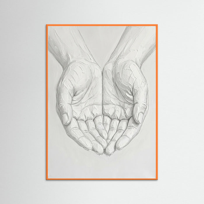 Orange Wood Sculpted Back