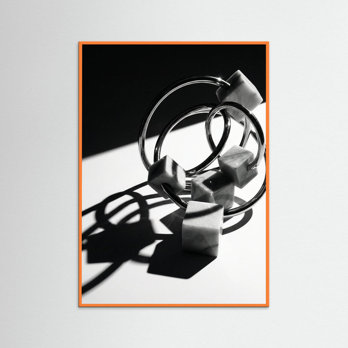 Orange Wood Sculptural Reflections