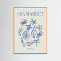 Sea Market Blue Artprint Poster – plakat og kunsttryk
