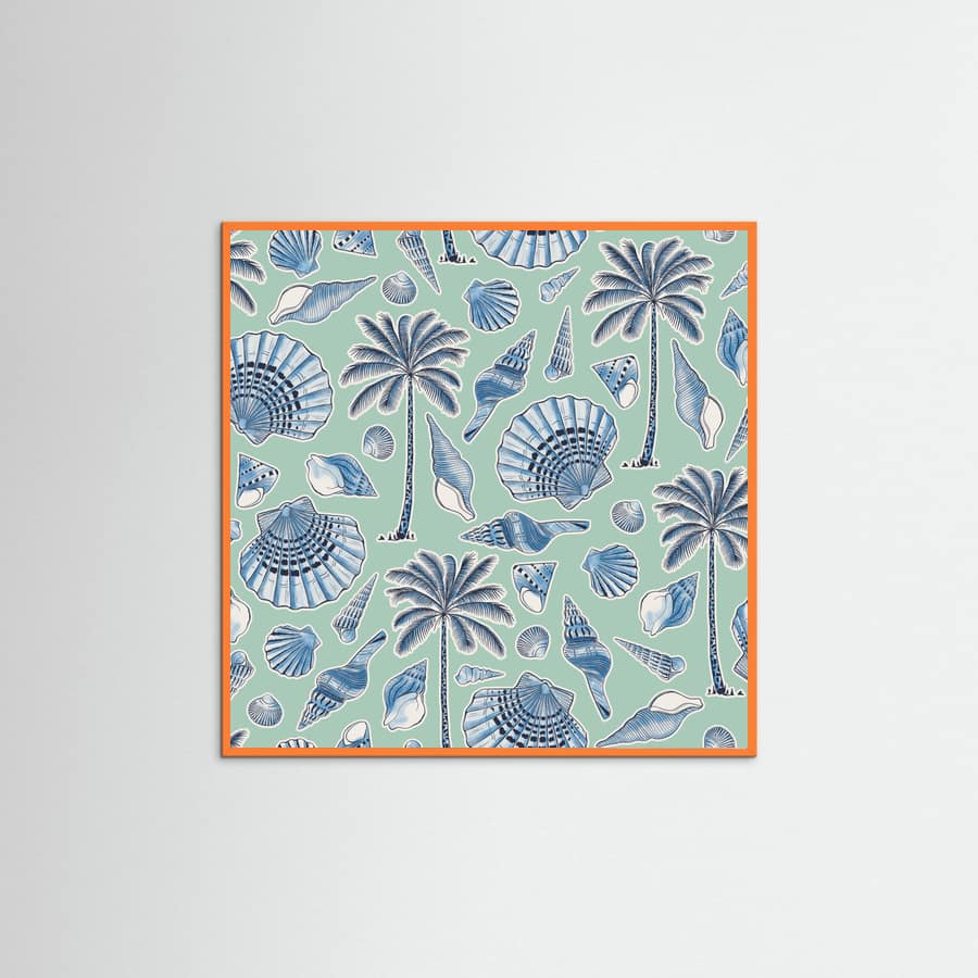 Affiche Sea Shells and Palmtrees Mint – affiche et impression d’art
