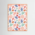 Seashells and Starfish - White Poster – poster and art print