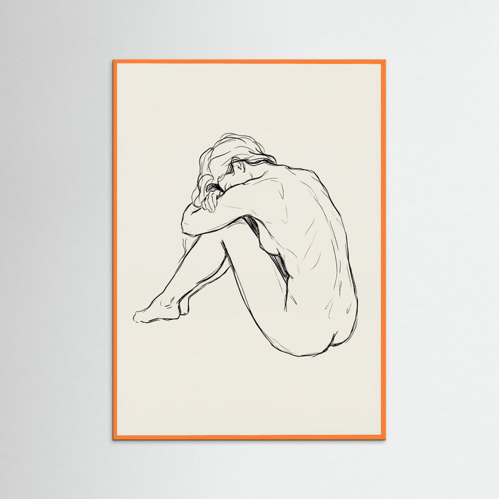Orange Wood Seated Contemplation