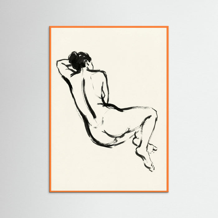 Orange Wood Seated Form