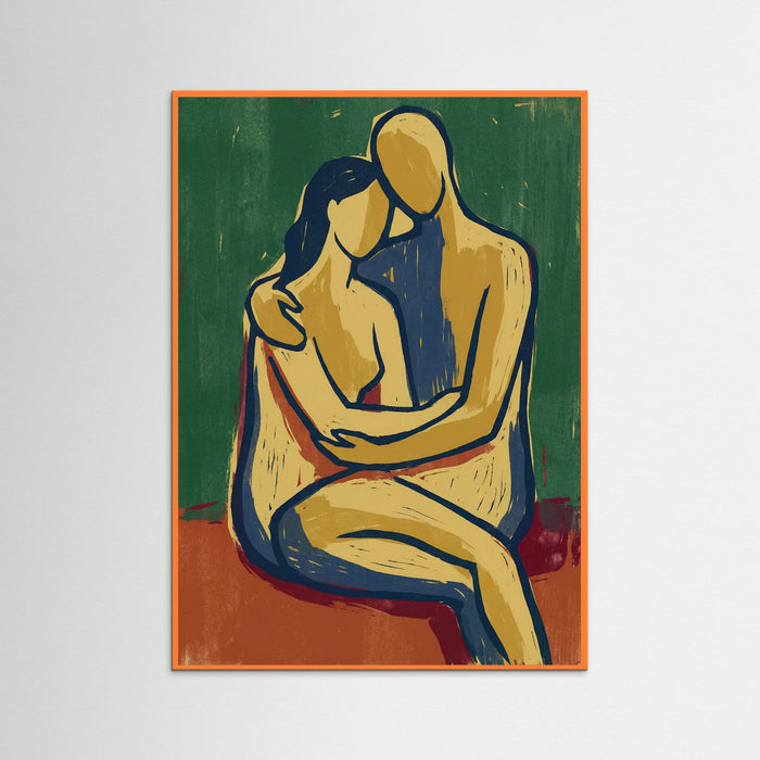 Orange Wood Seated Form