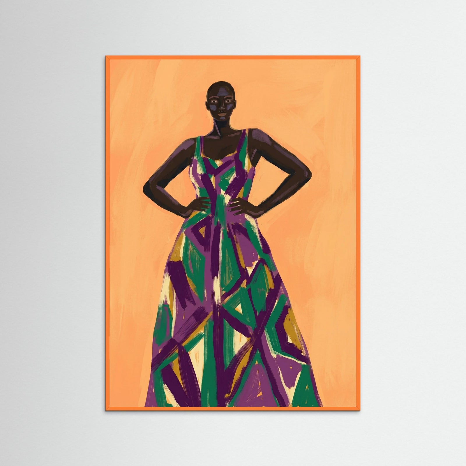 Orange Wood Seated Harmony