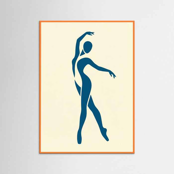 Orange Wood Seated Nude Form