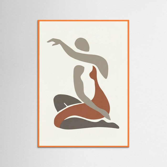 Orange Wood Seated Nude