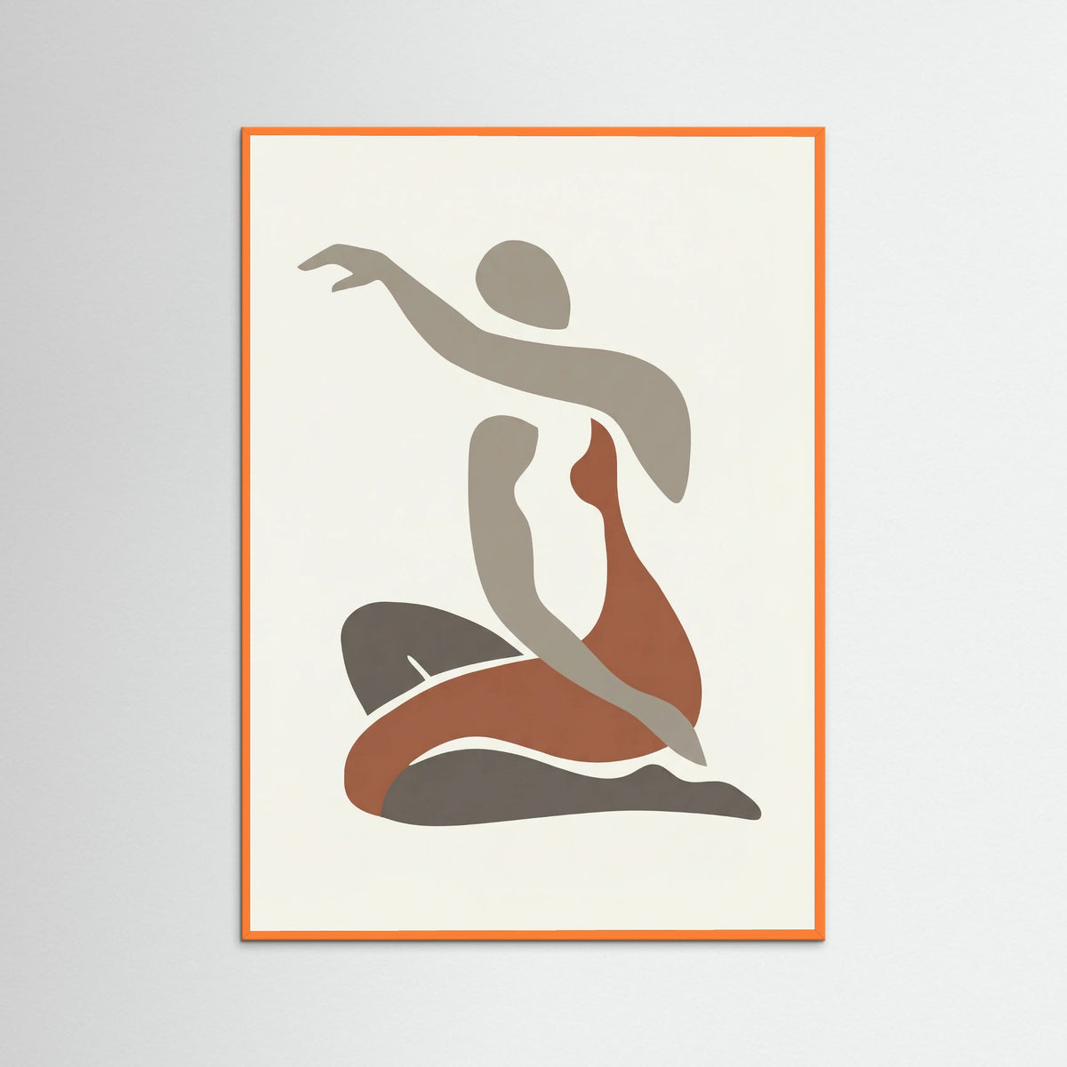 Orange Wood Seated Nude