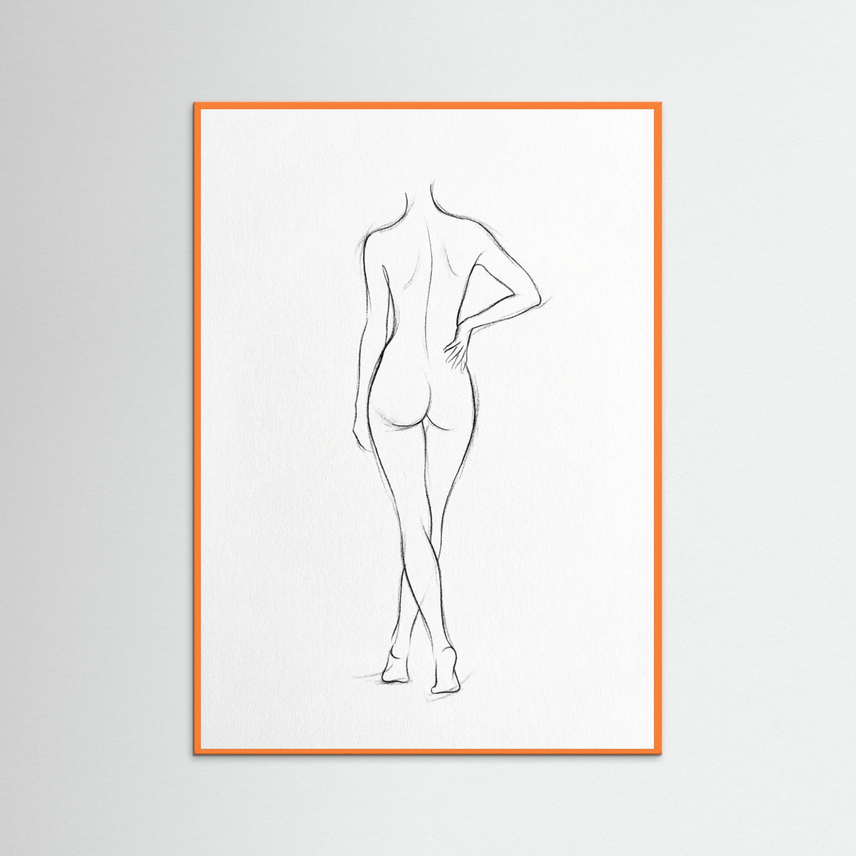 Orange Wood Seated Serenity