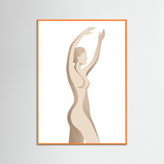 Orange Wood Seated Serenity