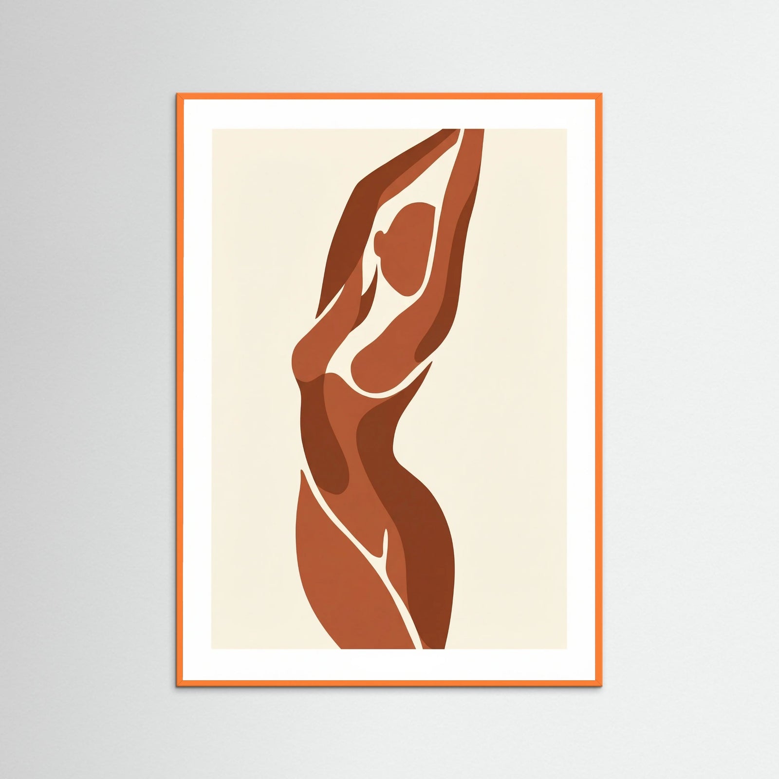 Orange Wood Seated Serenity