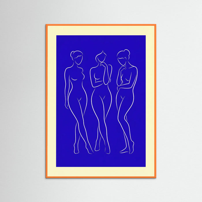 Orange Wood Serene Blue Form