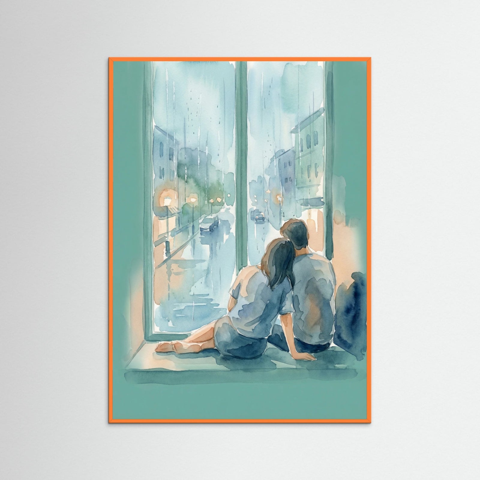 Orange Wood Serene Embrace