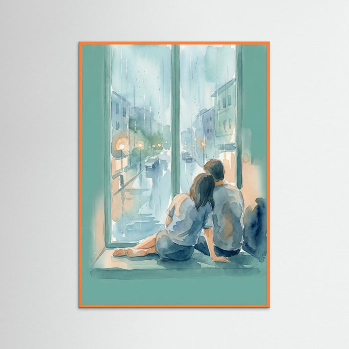 Orange Wood Serene Embrace