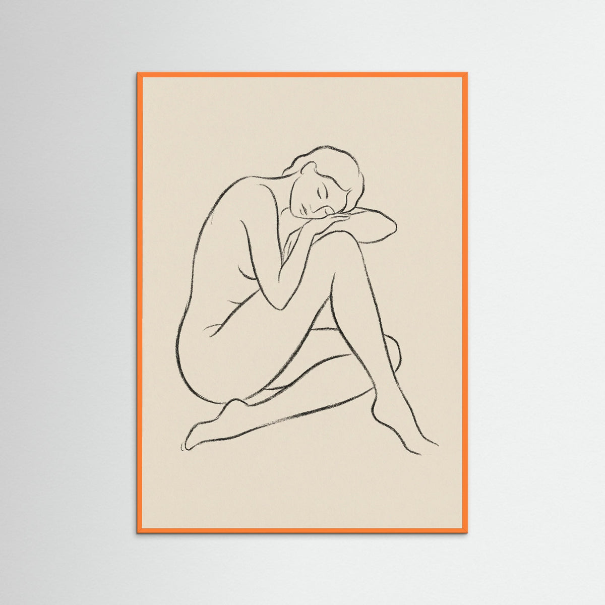 Orange Wood Serene Gaze