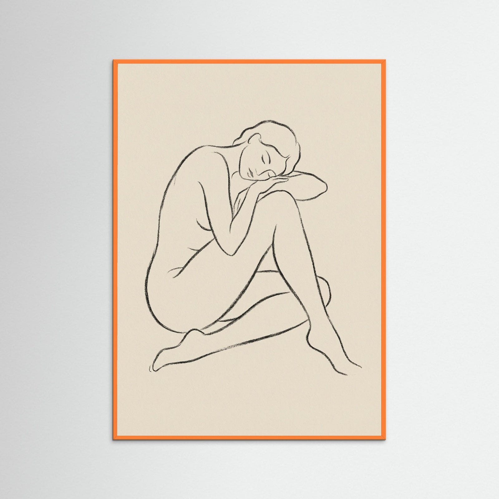 Orange Wood Serene Gaze