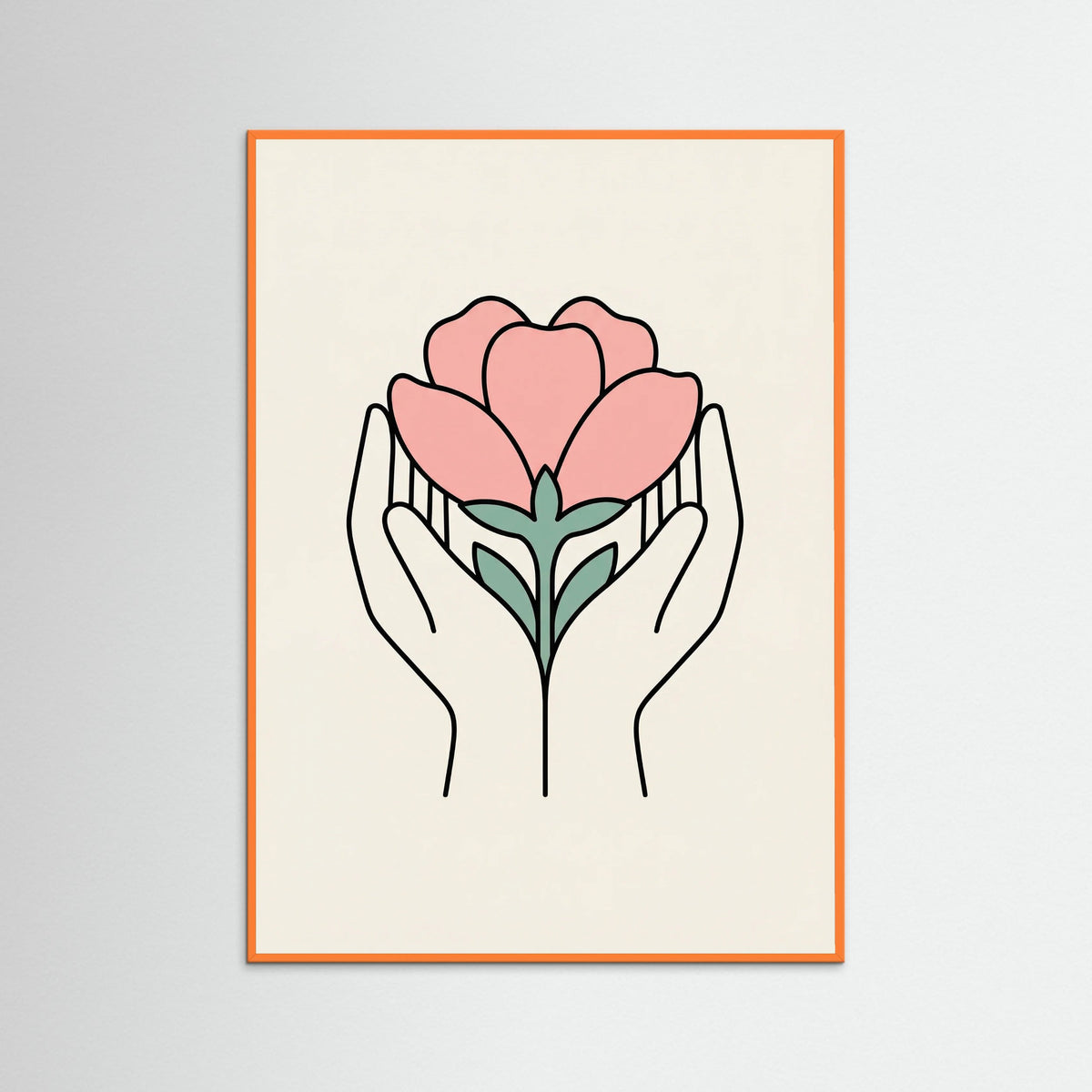 Orange Wood Serene Gaze