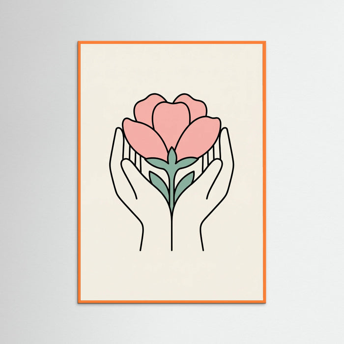 Orange Wood Serene Gaze
