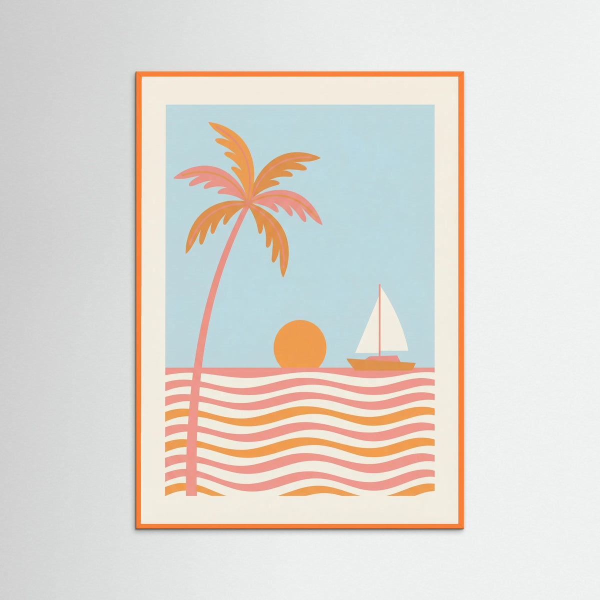 Orange Wood Serene Horizon