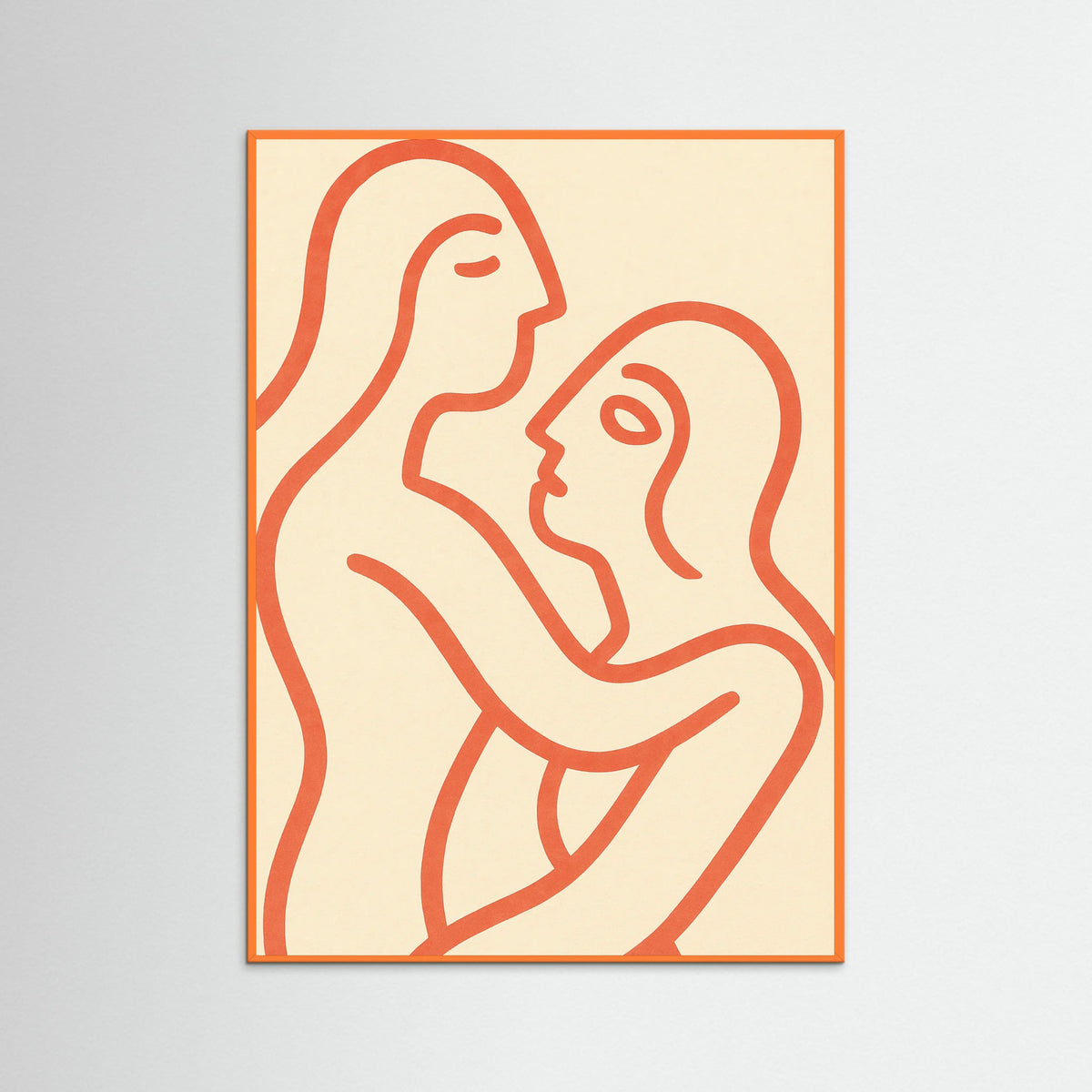 Orange Wood Serene Lines