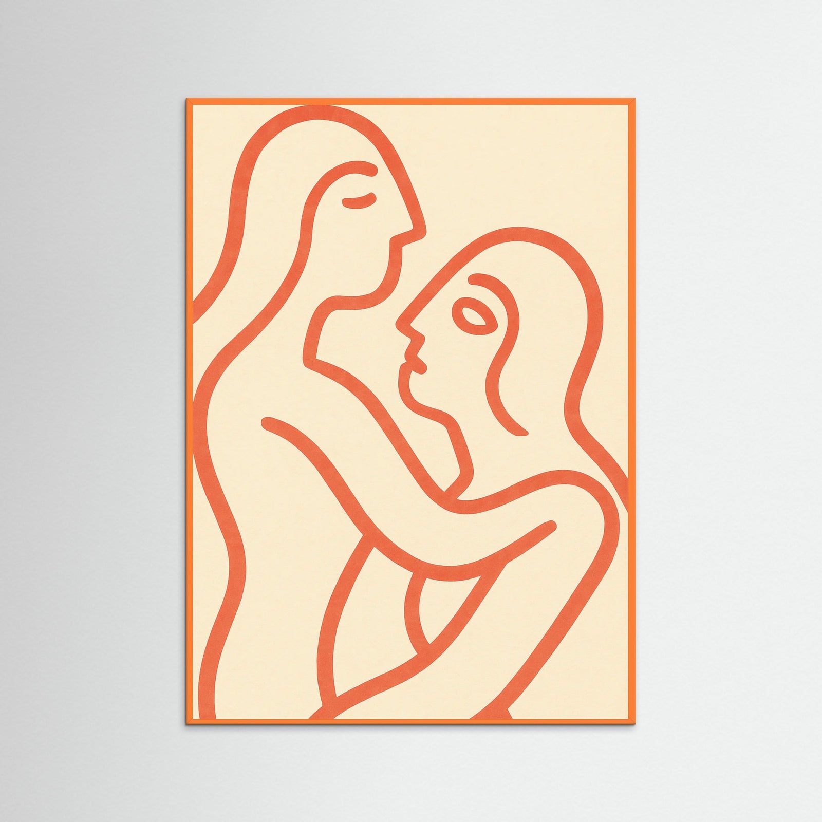 Orange Wood Serene Lines