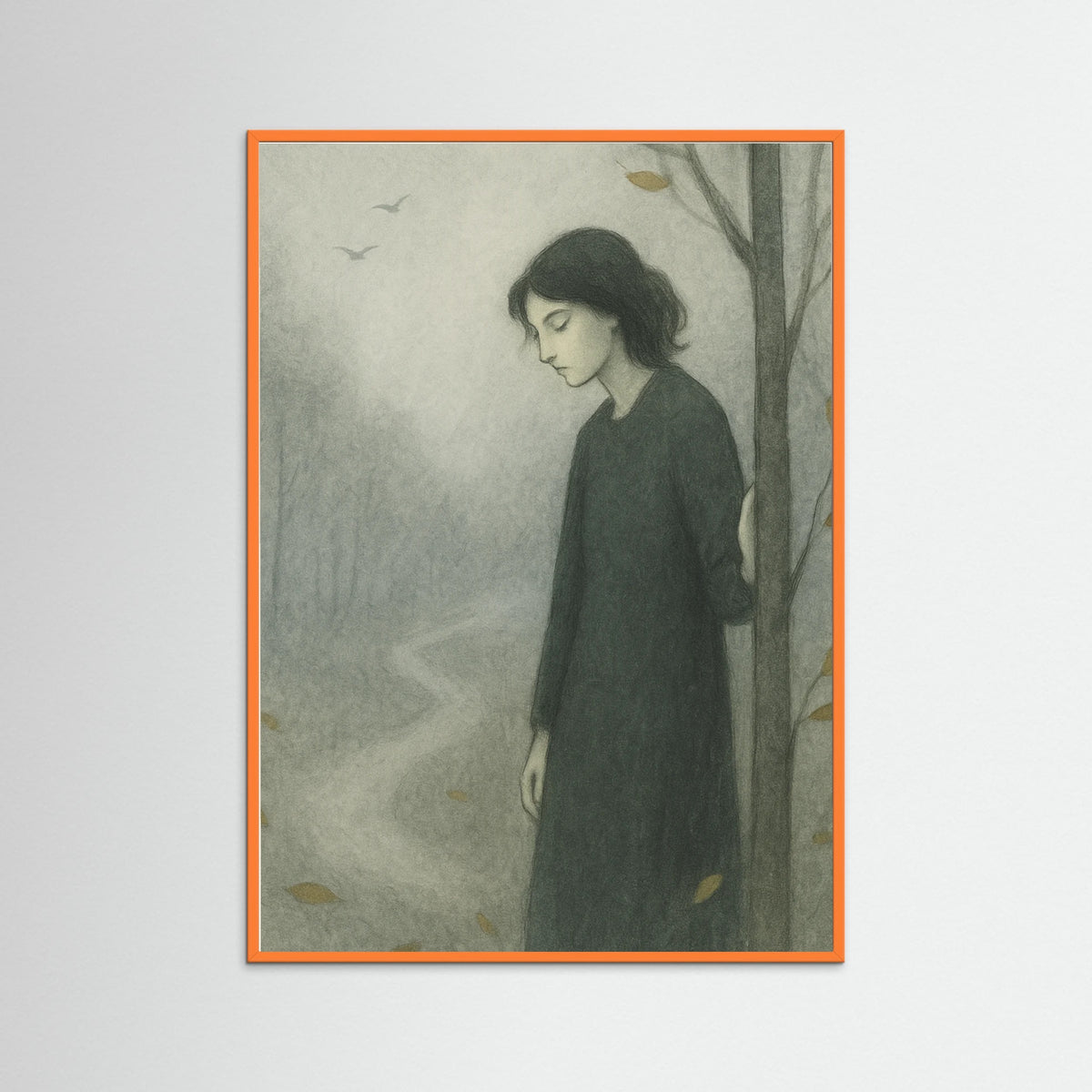 Orange Wood Serene Ponder