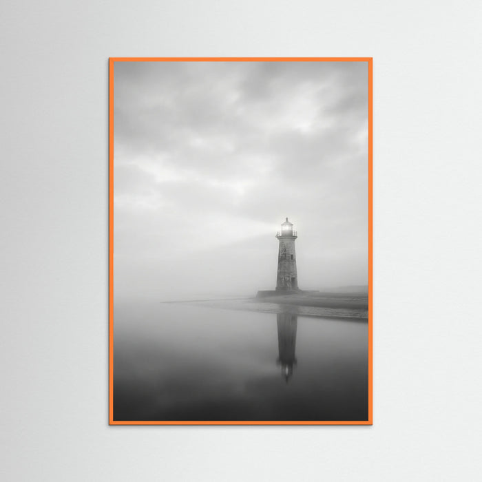 Orange Wood Serene Reflection