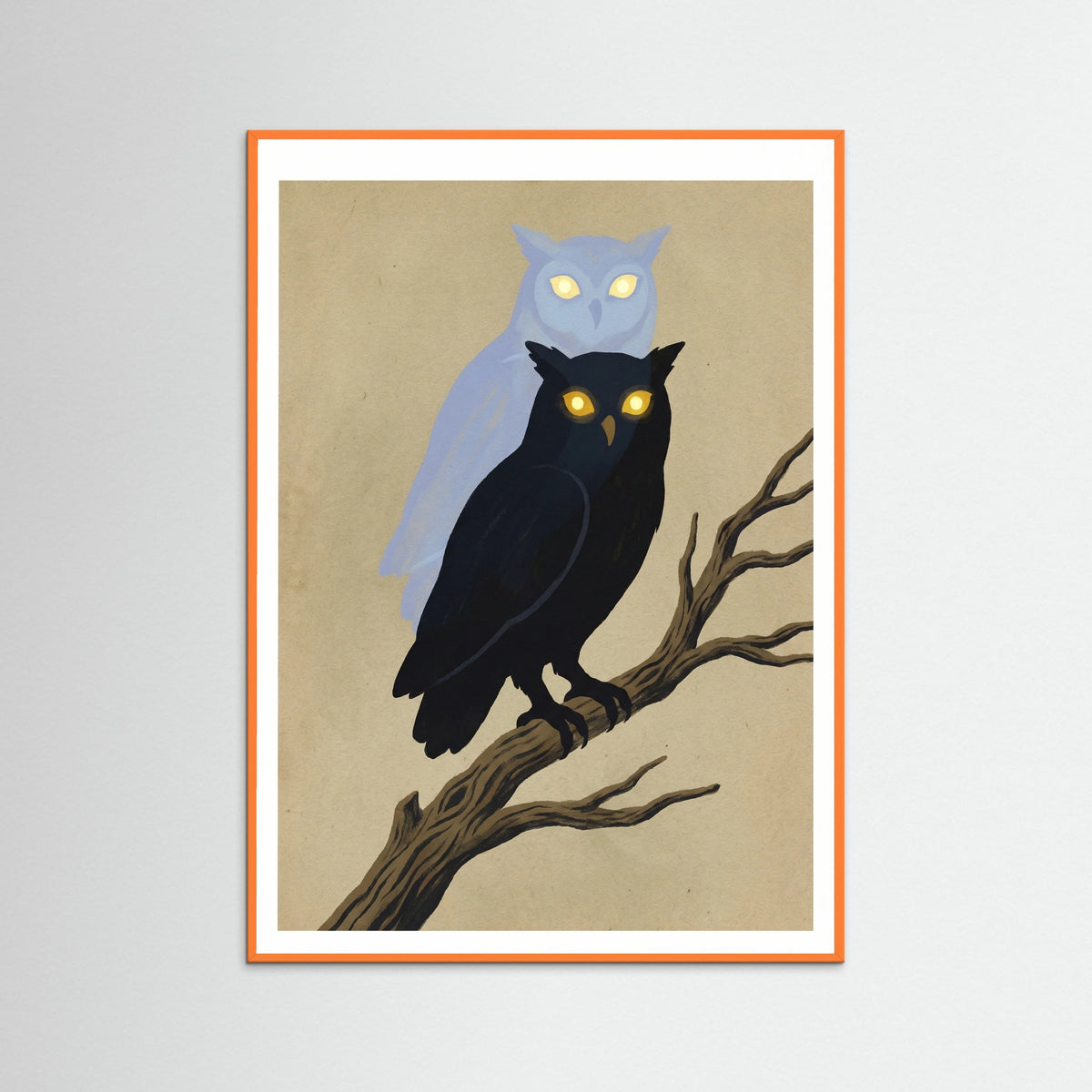 Orange Wood Shadow Cats