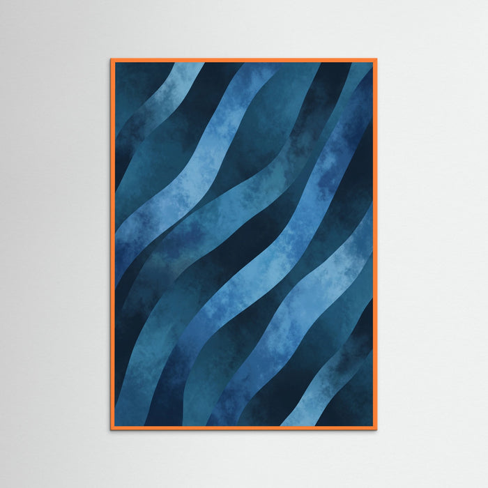 Orange Wood Shadowed Stripes