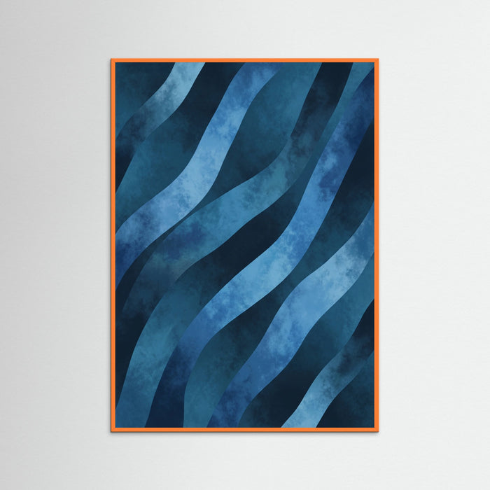 Orange Wood Shadowed Stripes