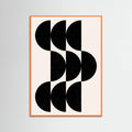 Orange Wood Shape By Cats and Dotz 30 X 42 Inches Textured Black Poster