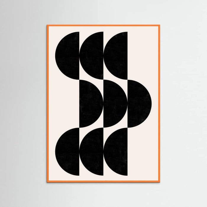 Orange Wood Shape By Cats and Dotz 30 X 42 Inches Textured Black Poster