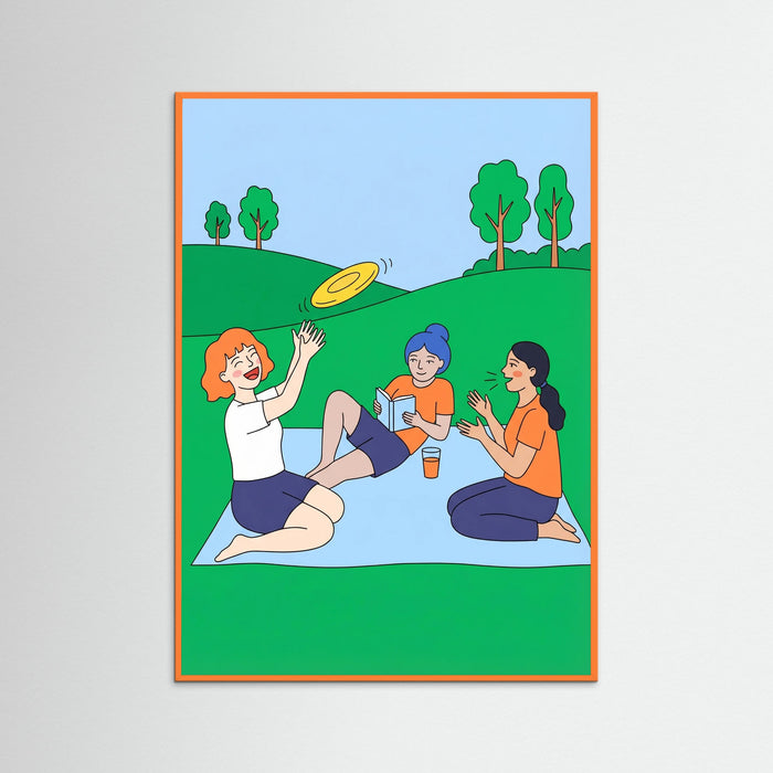 Orange Wood Shower Sisters