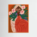 Shy Flower Girl Poster – poster och konsttryck