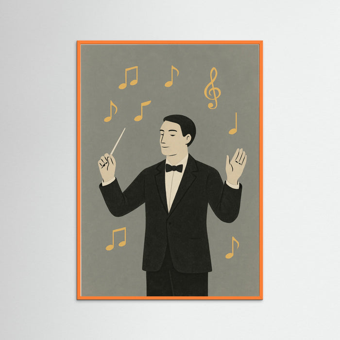 Orange Wood Silent Conductor