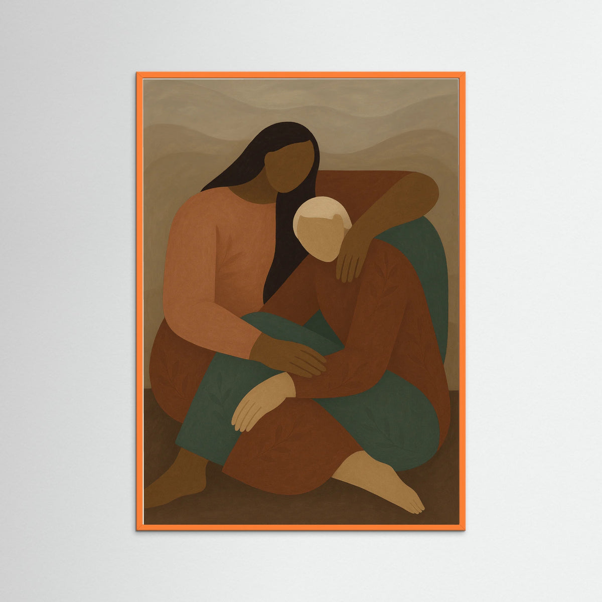 Orange Wood Silent Embrace