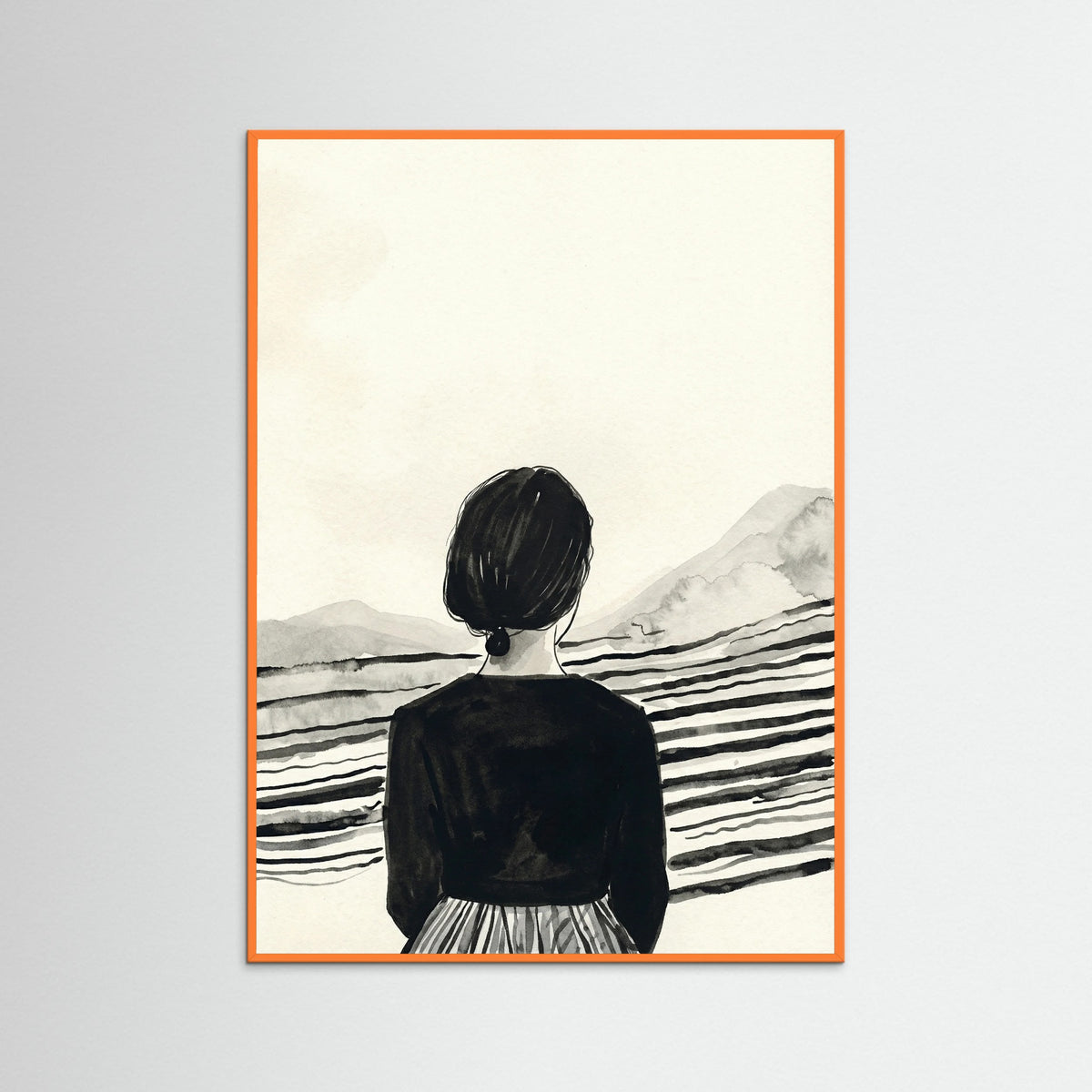 Orange Wood Silent Reflection