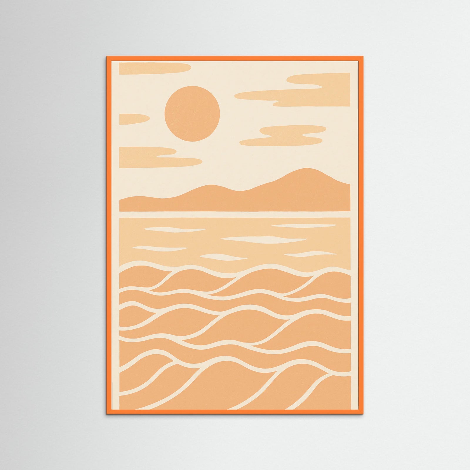 Orange Wood Silhouette Symphony